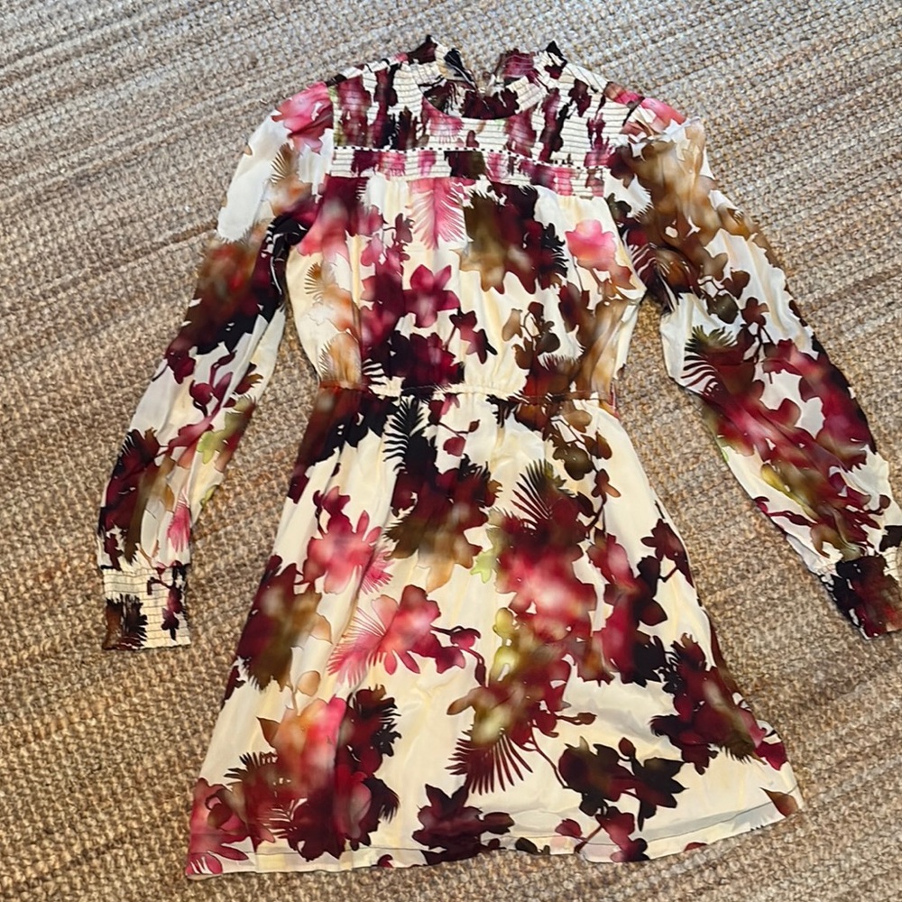 Vibrant Floral Blouse with Shirred Details